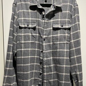 Lucky Brand Charcoal Plaid Shirt